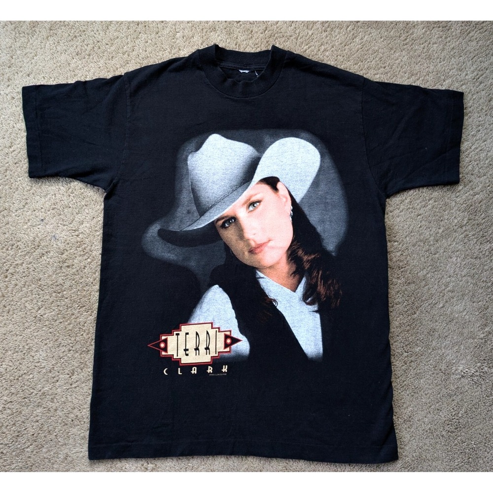 Vintage Terri Clark Shirt Mens Medium Black Tour Shirt Country Music Double Side